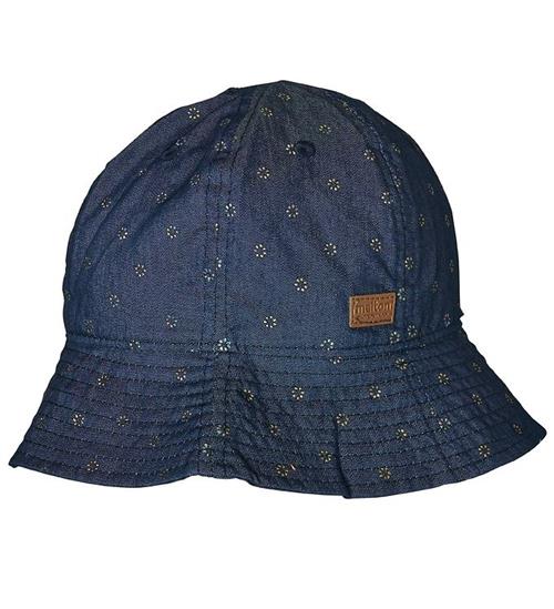 Melton Sommerhat - Blå Denim m. Blomster
