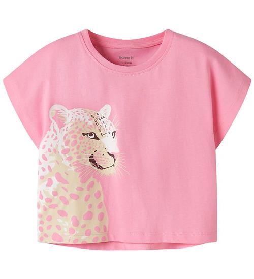 Se Name It T-shirt - Kort - NkfVilma - Pink Drink/Cheetha hos KidsWorld