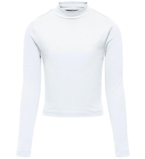 Se Kids Only Bluse - KogLinea - Rib - Bright White hos KidsWorld