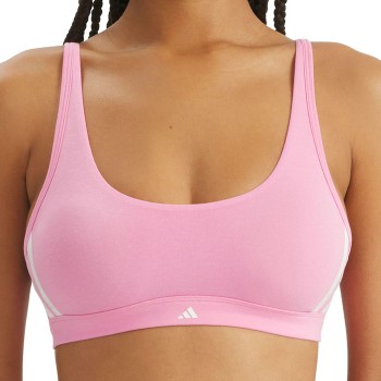 adidas BH Sport Active Essentials 3 Stripes Bralette Rosa bomuld Medium Dame
