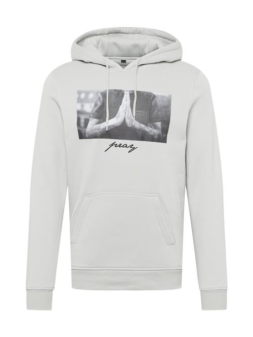 Se Mister Tee Sweatshirt 'Pray'  lysegrå / sort / hvid hos About You