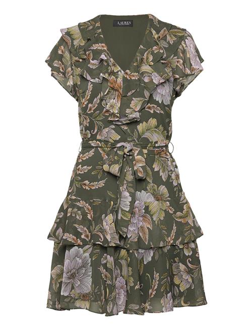 Lauren Ralph Lauren | Floral Belted Crinkle Georgette Dress | 38