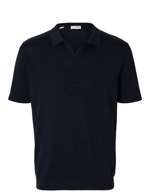 Selected | Slhmattis Ss Linen Blend Open Polo Noos | XXL