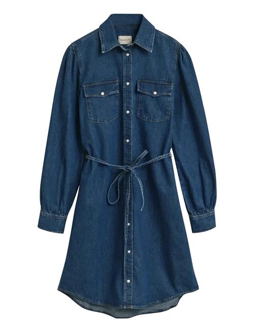 Gant | Puff Sleeve Denim Dress | 40