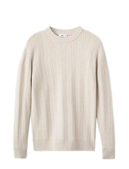 Se Mango | Herringbone Structured Sweater | XXL hos Booztlet