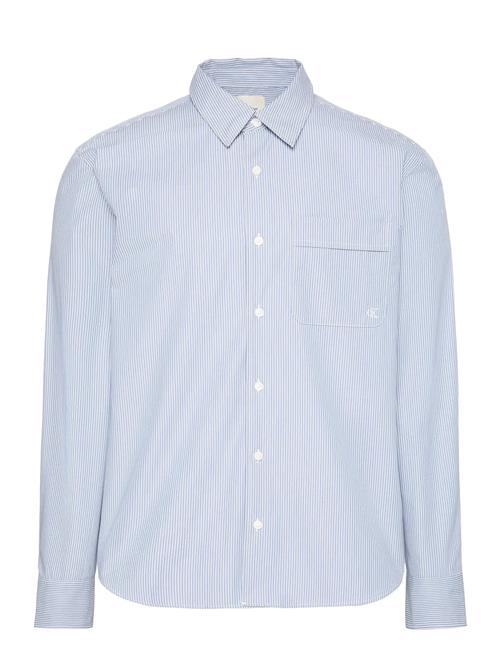 Calvin Klein | Ls Yd Thin Stripe Poplin Easy Sh | L