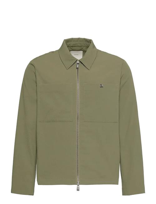 Calvin Klein | Ls Seersucker Blouson Jacket | L