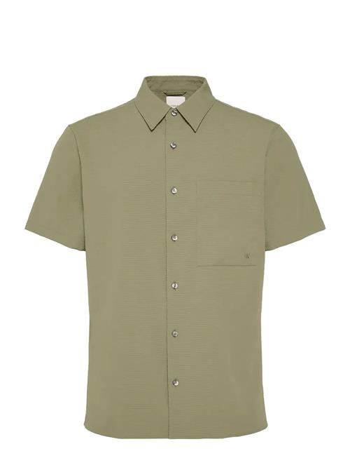Calvin Klein | Ss Solid Seersucker Classic Shir | S