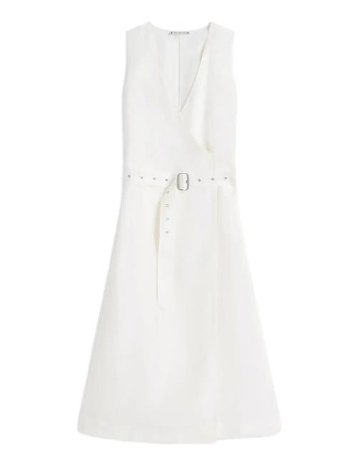 Tommy Hilfiger | Vis/Linen Belted Midi Ns Dress | L