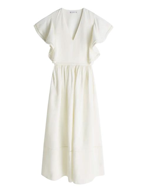 Tommy Hilfiger | Linen Frill Midi Ss Dress | 34
