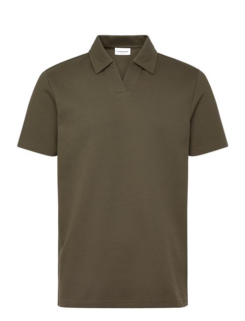 Lindbergh | Waffle Polo Split Neck | XXL