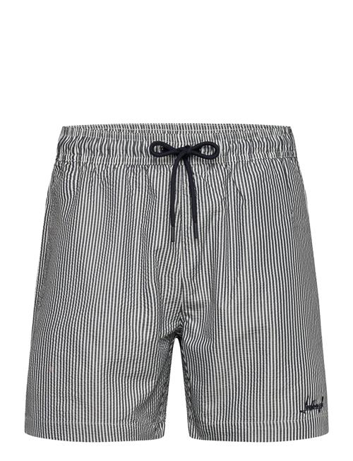 Lindbergh | Striped Seersucker Swim Shorts | S