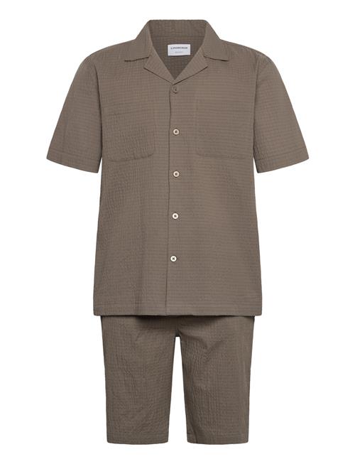Lindbergh | Seersucker Shirt S/S+Shorts | XXL