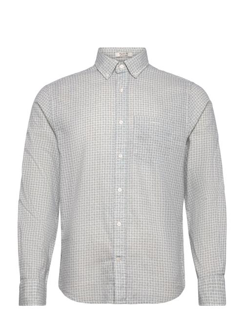 Se GANT | Reg Cotton Linen Print Shirt | XL hos Booztlet