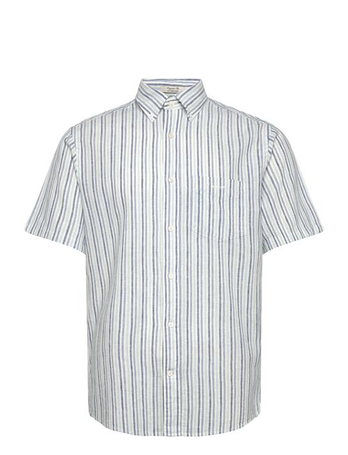 GANT | Reg Cotton Linen Stripe Ss Shirt | XL