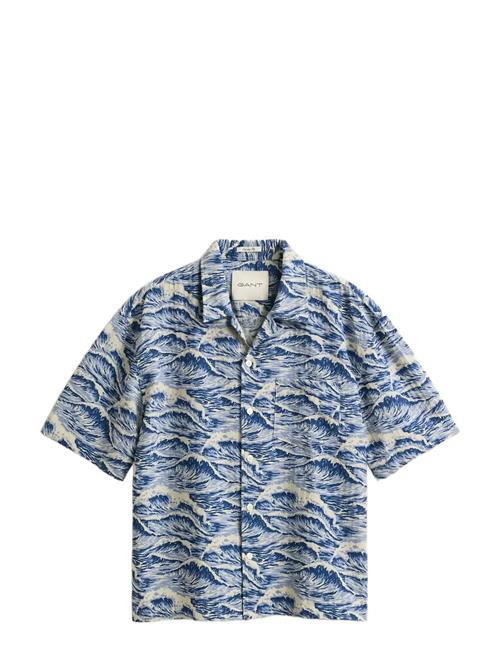 GANT | Rel Aop Camp Collar Ss Shirt | S