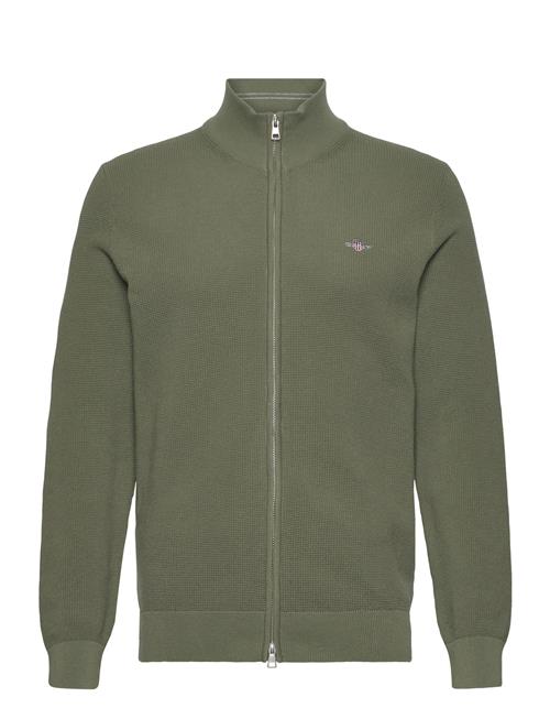 GANT | Waffle Knit Zip Cardigan | S