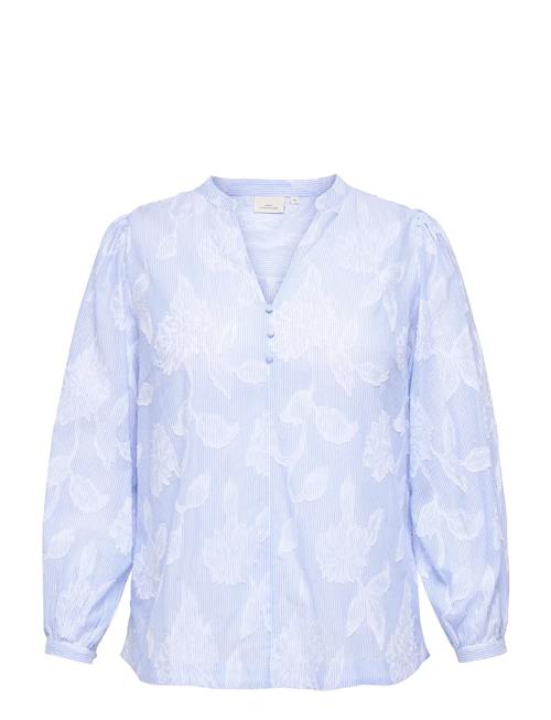 ONLY Carmakoma | Cartorra L/S V-Neck Stripe Top Wvn | 50