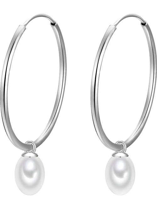 Glanzstücke München Øreringe  sølv / perlehvid