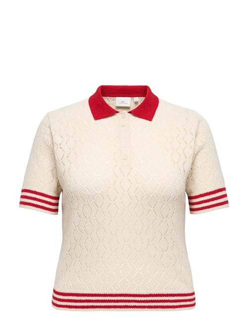 ONLY Carmakoma | Carsunny Ss Pointelle Polo Knt | 46-48