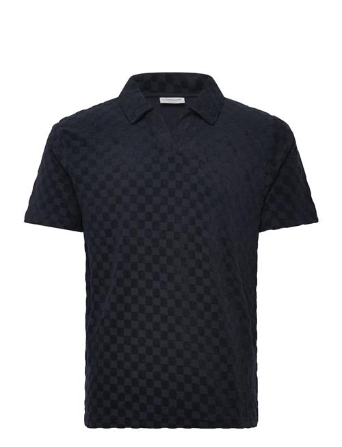 Lindbergh | Checkered Towel V-Neck Polo S/S | L