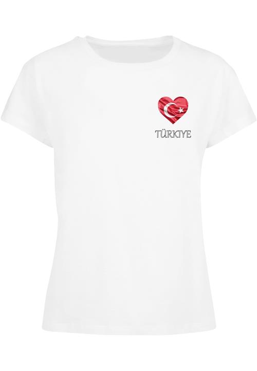 Merchcode Shirts 'Turkey'  rubinrød / hvid