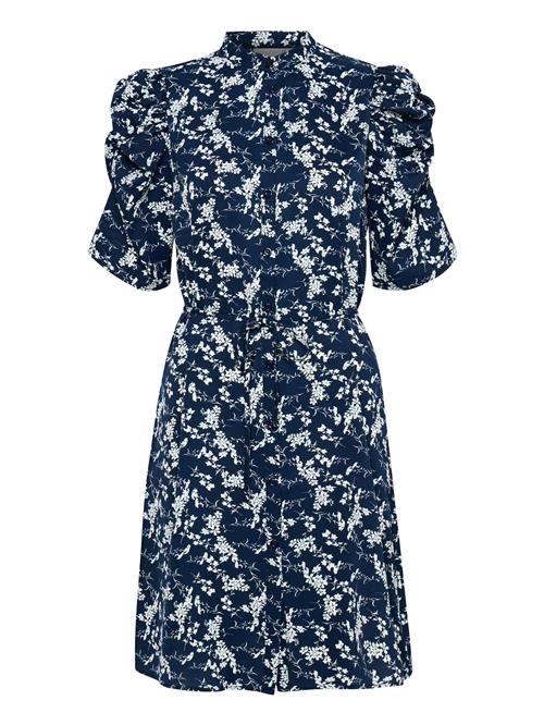 ICHI Blusekjole 'Nina'  marin / hvid