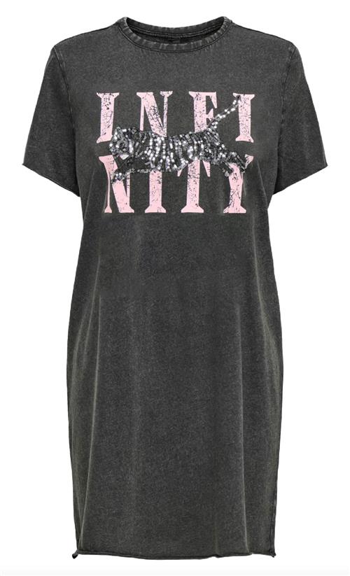 ONLY Kjole 'ONLLUCY'  lyserød / sort / sølv