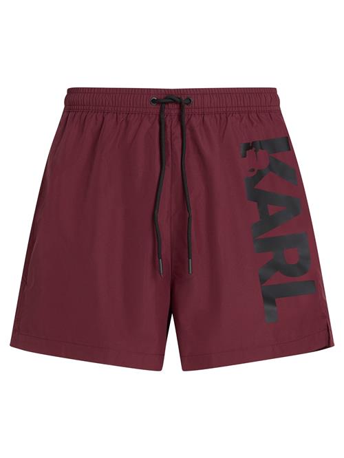 Karl Lagerfeld Badeshorts  bordeaux / sort