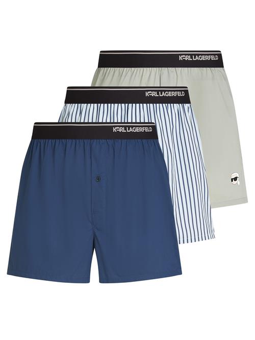Karl Lagerfeld Boksershorts 'Ikon'  mørkeblå / grå
