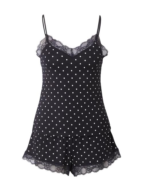 Hunkemöller Pyjamas 'Cami'  sort / hvid