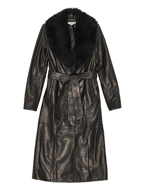 REMAIN Birger Christensen | Leather Trench With Fur Collar | 38