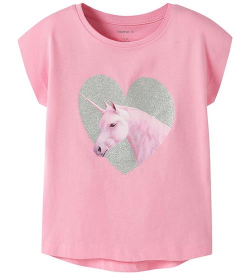 Name It T-shirt - NmfVotia - Pink Drink/Glitter Unicorn