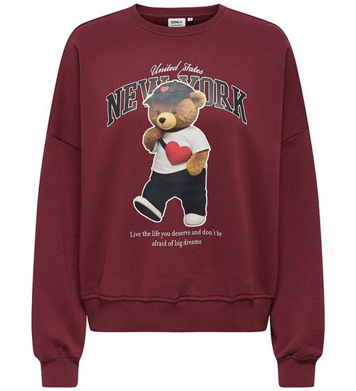Kids Only Sweatshirt - KogLinda - Cabernet/New York Teddy