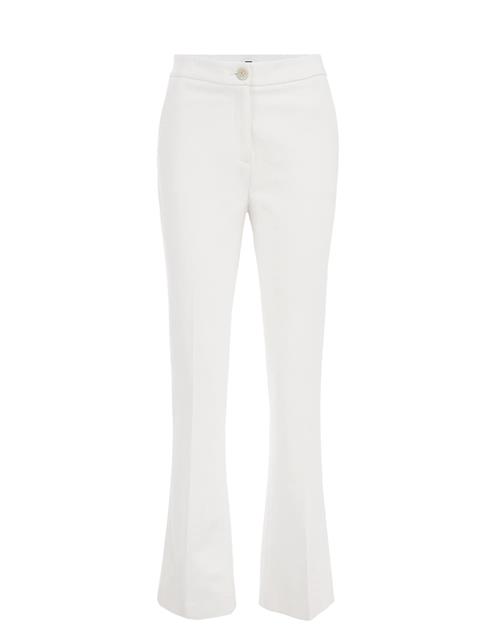 WE Fashion Bukser med fals  hvid