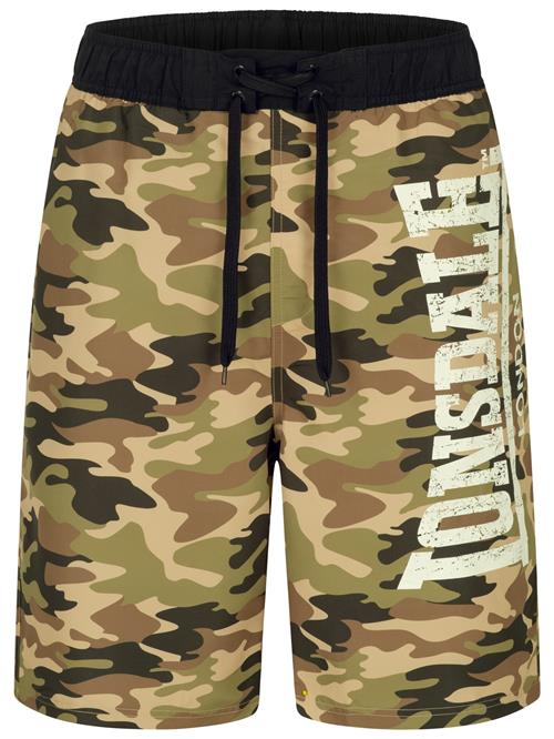 LONSDALE Boardshorts  beige / lysebrun / grøn / sort / hvid