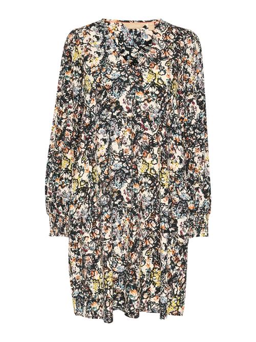 CULTURE Kjole 'CUSika Bello'  lyseblå / gul / sort / hvid