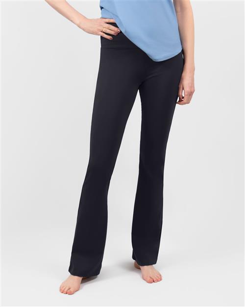 Maya Deep Blue Flared Leggings Without Pockets