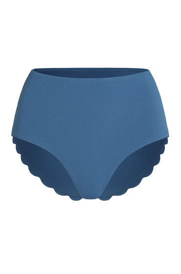 Hunkemöller Scallop rio bikinitrusse med høj talje. Blå