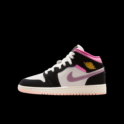 Air Jordan 1 Mid SE-sko til større børn - sort