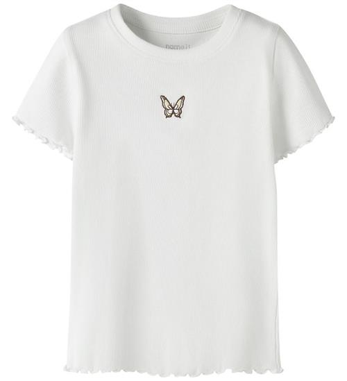 Name It T-shirt - Rib - NmfVivemma - Bright White/Butterfly
