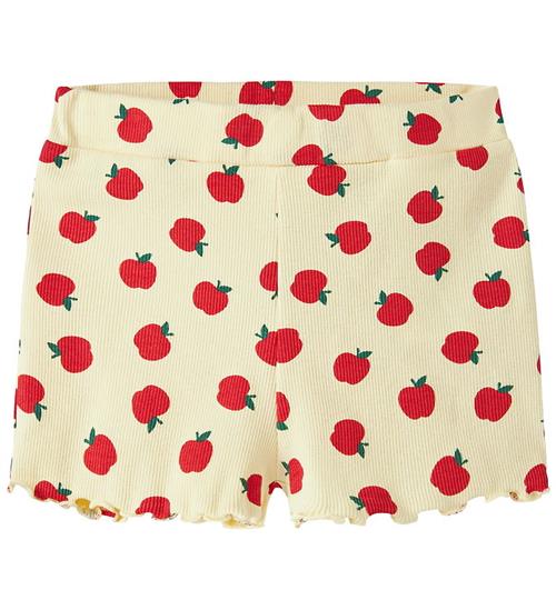 Name It Cykelshorts - Rib - NmfVemma - Double Cream/Apples