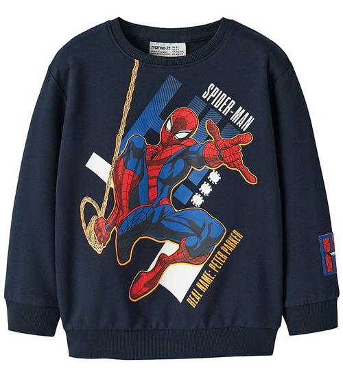 Name It Sweatshirt - NmmAlbie - Spiderman - Navy Blazer
