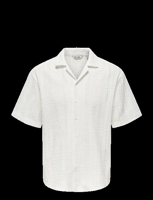 ONLY & SONS | Onsdani Crochet Ss Shirt | XL