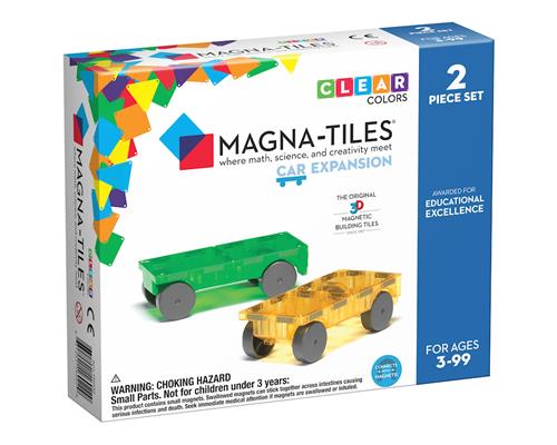 Magna-Tiles Byggeklodser Cars 2 Stk. Multi  Multi-3-6 Y  Hvid  One Size 3+ Years unisex