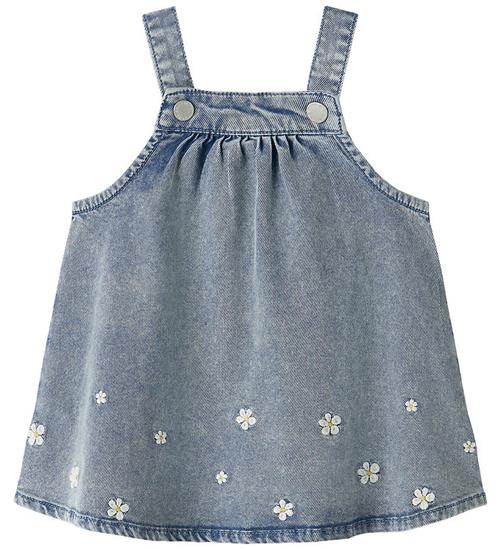 Name It Kjole - NbfFlora - Light Blue Denim/EMB