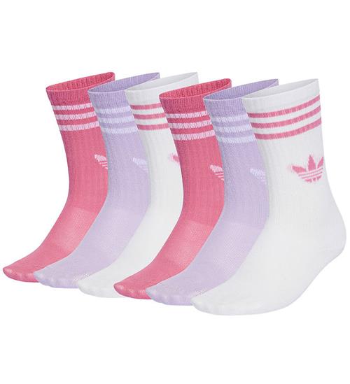 adidas Originals strømper - 3-pak - Crew - White/Pnkfus/Poplme
