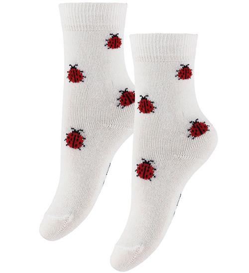 Fuzzies Strømper - 2-pak - Off White m. Mariehøns