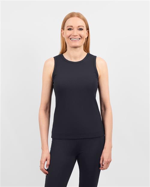 Iris Deep Blue Ribbed Tank Top