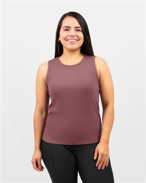 Iris Dusty Rose Ribbed Tank Top